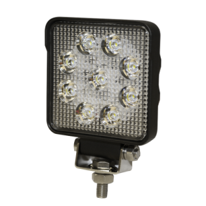 luz de trabajo cuadrada ultra brillante, 9 led,1450 lumenes, 12 24 vcc