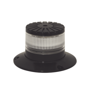 baliza led compacta discreta, domo claro, color ambar/claro