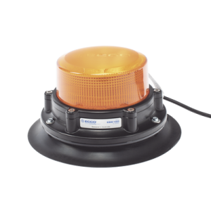 baliza led de uso rudo, color Ámbar, con montaje magnético y de succión, ip69k