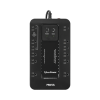 ups de 750 va/450 w, topología standby con modo ahorrador eco, entrada 120 vca nema 5 15p, con 12 tomas nema 5 15r