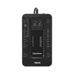ups de 750 va/450 w, topología standby con modo ahorrador eco, entrada 120 vca nema 5 15p, con 12 tomas nema 5 15r