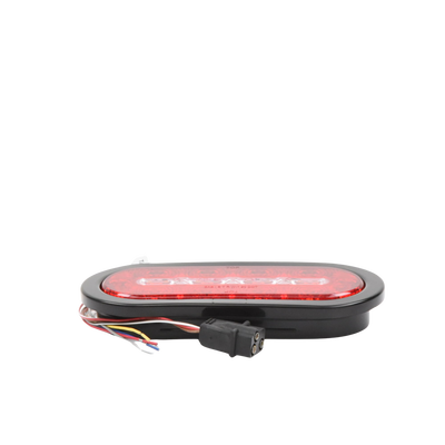 plafón ovalado de 7.5" para camiones de transporte, 18 led ultra brillantes, color rojo/claro/ambar plafón ovalado de 7.5" para camiones de transporte, 18 led ultra brillantes, color rojo/claro/ambar