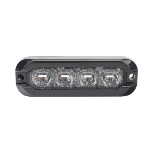 luz auxiliar flexible 8 led, rojo / azul, bisel negro, lente transparente