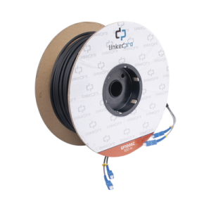 carrete de fibra Óptica monomodo con conectores sc sc duplex, reforzada con kevlar, de 100 metros