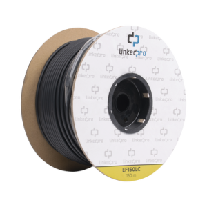 carrete de fibra Óptica monomodo con conectores lc lc duplex, reforzada con kevlar, de 150 metros, para instalaciones subterráneas por tubería