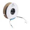 carrete de fibra Óptica monomodo con conectores lc lc duplex, reforzada con kevlar, de 50 metros, para instalaciones subterráneas por tubería