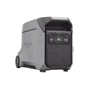 estación de energía portátil delta pro3 / 4096wh litio lfp / 5 ac 4000w (8000w pico) / 2 usb c 100w / capacidad para aumentar respaldo / cargador de coche 10a a 12.6v / conectividad wifi y bluetooth (app) / carga solar 2600w max. (2 p