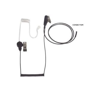 micrófono audífono de solapa con tubo acústico transparente para icom ic f11/ 14/ 3021/ 3013/ 3103/ 3003/ 1100d/2100d