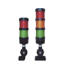 torre led indicadora de estado de 2 niveles color rojo y verde, con buzzer integrado a 85 db, a 110 240 vca con montaje incluido de 60 mm de diámetro