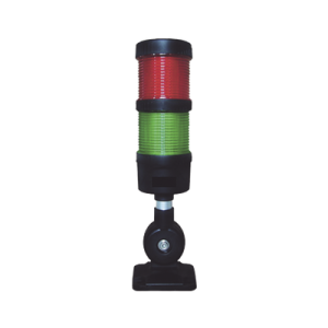 torre led indicadora de estado de 2 niveles color rojo y verde, con buzzer integrado a 85 db, a 110 240 vca con montaje incluido de 60 mm de diámetro