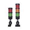 torre led indicadora de estado de 2 niveles color rojo y verde, con buzzer integrado a 85 db, a 24 vcd con montaje incluido de 60 mm de diámetro