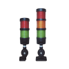 torre led indicadora de estado de 3 niveles color rojo, Ámbar y verde, con buzzer integrado a 85 db, a 24 vcd con montaje incluido de 60 mm de diámetro