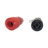 par de bornes negro/rojo aislados para chasis.