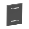 gabinete de medios de 19 pulgadas de alto, para empotrar en pared (360 x 478 x 95 mm).