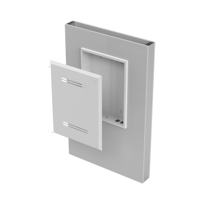 gabinete de medios de 19 pulgadas de alto, para empotrar en pared (360 x 478 x 95 mm). gabinete de medios de 19 pulgadas de alto, para empotrar en pared (360 x 478 x 95 mm).