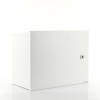 gabinete de acero galvanizado, para instalación de 1 batería pl110d12, (550 x 420 x 290 mm) instalación en piso o poste, accesorios (no incluidos)