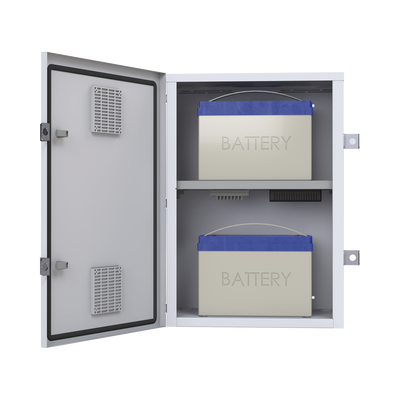 gabinete para instalación de 2 baterías pl110d12, fabricado en lámina galvanizada, accesorios para piso o poste (no incluidos) gabinete para instalación de 2 baterías pl110d12, fabricado en lámina galvanizada, accesorios para piso o poste (no incluidos)