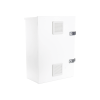 gabinete para instalación de 2 baterías pl110d12, fabricado en lámina galvanizada, accesorios para piso o poste (no incluidos)