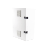 gabinete para instalación de 2 baterías pl110d12, fabricado en lámina galvanizada, accesorios para piso o poste (no incluidos)