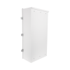 gabinete para instalación de 3 baterías pl110d12, fabricado en lámina galvanizada, accesorios para piso o poste (no incluidos)