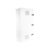 gabinete para instalación de 3 baterías pl110d12, fabricado en lámina galvanizada, accesorios para piso o poste (no incluidos)