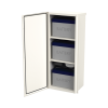 gabinete acero galv. para 3 bat. pl110d12. puerta sin ventilación. acc. de piso o poste no incluidos (400 x 1060 x 300mm).