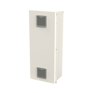 gabinete acero galv. para 3 bat. pl110d12. puerta ventilada. acc. de piso o poste no incluidos (400 x 1060 x 300mm).