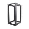 rack estándar 19" de 4 postes, acero, 24 unidades, profundidad ajustable.