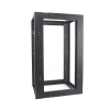 rack estándar 19" de 4 postes, acero, 24 unidades, profundidad ajustable.