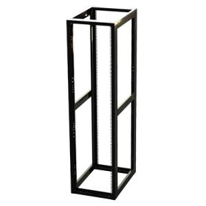rack estándar 19" de 4 postes, acero, 45 unidades, profundidad ajustable.