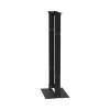 rack de 2 postes (doble perforación), estándar 19", 24 unidades, fabricado en acero, base "l" para anclar a piso.