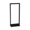 rack de 2 postes (doble perforación), estándar 19", 24 unidades, fabricado en acero, base "l" para anclar a piso.
