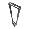 rack de 2 postes, estándar 19", 45 unidades, fabricado en acero, base "l" para anclar a piso.