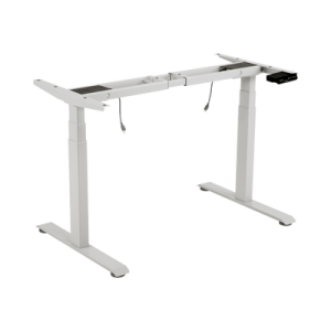 base de escritorio motorizado profesional / altura ajustable 60 125cm / estructura estable / funcionamiento suave / 3 preset de posiciones / color blanco / soporta hasta 100kg de carga
