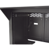 escritorio estación mobiliaria profesional de monitoreo y control / videovigilancia / acceso / alarmas / etc... / metal negro y madera tono oscuro