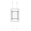 montaje cableado de acero| suelo a techo| capacidad máx. de carga 30kg| para pantallas de 32" ~ 75"| vesa 400 x 600