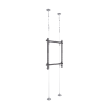 montaje cableado de acero| suelo a techo| capacidad máx. de carga 30kg| para pantallas de 32" ~ 75"| vesa 400 x 600