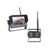sistema profesional inalámbrico de cámara de reversa infrarroja y monitor touch de 7" para vehículos de trabajo y montacargas