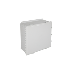 caja de policarbonato opaca, 24"hx24"wx10"d, ip66, uso interior exterior, listado ul/cul