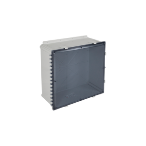 caja de policarbonato con puerta tintada, 24"hx24"wx10"d, ip66, uso interior exterior, listado ul/cul