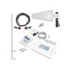 kit plus de amplificador de señal celular 5g / penta banda / soporta 2g, 3g, 4g y 5g / compatible con telcel, at&t, movistar y omv / cobertura hasta 250 m2 / incluye antenas, jumpers coaxiales y mástil.