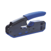 pinza slim para corte y terminado de plugs rj45/rj11, acero al carbón y mango ergonómico.