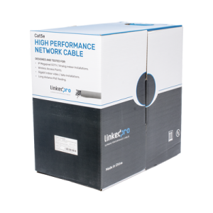 bobina de cable de 305 m ( 1000 ft ) cat5e, aleación de cobre y aluminio ( cca ), color gris, uso interior.