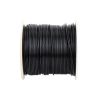 bobina de cable de 305 m (1000 ft) cat5e, aleación de cobre y aluminio (cca), color negro, uso intemperie, doble forro
