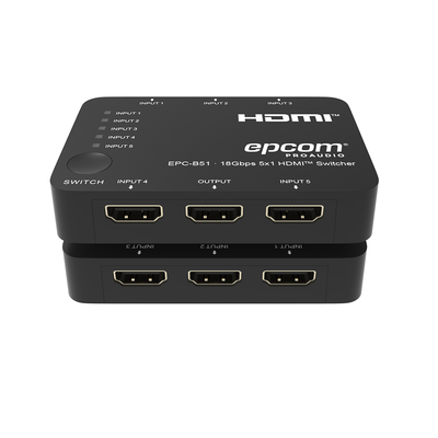 switch hdmi 5x1 | 18gbps | 4k@60hz | ycbcr 4:4:4 | hdr, dolby vision y hlg | soporte 3d | conmutación automática y manual | diseño compacto switch hdmi 5x1 | 18gbps | 4k@60hz | ycbcr 4:4:4 | hdr, dolby vision y hlg | soporte 3d | conmutación automática y manual | diseño compacto