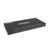 matriz de video hdmi 4x4 | ancho de banda 10.2 gbps | resolución 4k@30hz | escalado a 1080p, 720p, 1920x1200, 4k30 | modos matriz y video wall | control rs 232 y remoto infrared
