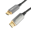 cable hdmi de fibra Óptica de 15m | alta definición | version 2.1 | alta velocidad 18gbps | 8k@60hz | hdcp 2.2 | resistente a emi y rfi
