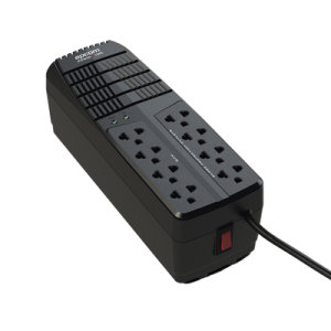 regulador de voltaje 2000 va 1000 w / 4 contactos con avr / 4 contactos con supresor de picos / protección rj11