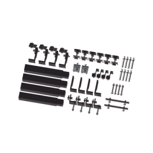 caja de accesorios de aluminio negro anodizado para montaje vektor8blk , arreglo 1x4 para techo