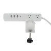 multicontacto con montaje para escritorio / carga rápida para 65 w / 2 x nema 5 15p / 3 x usb a (5v @3a) / 1 x usb c (65w)